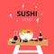 Sushi Table Menu Red