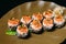 Sushi Tartaro Roll on the green plate