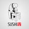 Sushi vector template logo, icon, emblem