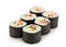 Sushi on white background