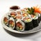 sushi on withe background, AI Generative