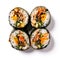 sushi on withe background, AI Generative