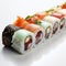 sushi on withe background, AI Generative