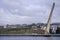 Suspended bridge over the Lerez riverin Pontevedra Spain