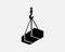 Suspended Load Icon Construction Crane Carrying Hoist Object Vector Icon