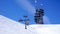 Suspended ski cable car View and station Titlis