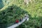 Suspension bridge across a gorge