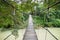 Suspension Bridge Across Tangkahan River in Tangkahan, Indonesia