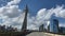 Suspension bridge. Cable-stayed bridge in the world. Sao Paulo city, Brazil.