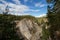 A suspension bridge in the Canadian Rocky Mountains