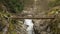 Suspension bridge on the fishermen`s route, in Arenas de San Pedro