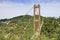 The suspension bridge on huangling mountain,