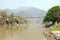 The suspension bridge at Laxman Jhula in India