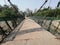 Suspension bridge over Sanjay lake