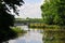 Suspension Bridge over Water at Horton Slough