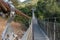 The suspension bridge  in the public Nesher Park suspension bridges in Nesher city in northern Israel