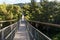 The suspension bridge  in the public Nesher Park suspension bridges in Nesher city in northern Israel