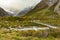 Suspension bridge walking trek in to Mt.Cook