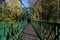 Suspension Footbridge Over River Tummel at Pitlochry Scotland