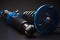 suspension tuning coilovers shock absorbers and springs blue for a sports drift car