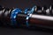 suspension tuning coilovers shock absorbers and springs blue for a sports drift car