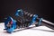 suspension tuning coilovers shock absorbers and springs blue for a sports drift car