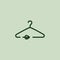 Susrainable fashion logo. Hanger. Eco friendly. Vector