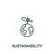 Sustainability icon. Monochrome simple Sustainability icon for templates, web design and infographics