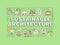 Sustainable architecture word concepts banner