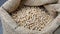 Sustainable Bounty: Wood Pellets in a Gunnysack