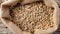 Sustainable Bounty: Wood Pellets in a Gunnysack
