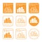 Sustainable Cities Icon Set. Linear and Flat Style