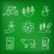 Sustainable Farming Icon Set with Maximizing Soil Coverage and Integrate Livestock-Examples for Regenerative Agriculture Icon Set