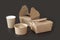 Sustainable Food Packaging. Disposable tableware and take-out