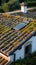 Sustainable housing concept Bituminous tile roof signifies renewable energy integration