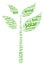 Sustainable Renewable Energy Symbolic Green Plant with Words