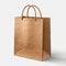 Sustainable Shopping: Eco-Friendly Brown Paper Bag Isolated on White Background