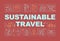 Sustainable travel word concepts banner