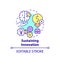 Sustaining innovation concept icon
