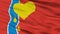 Susuman City Flag, Russia, Magadan Oblast, Closeup View