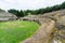 Sutri in Lazio, Italy. The rock-hewn amphitheatre of the Roman period