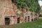 Sutri, Viterbo, Lazio, Italy: Etruscan archaeological site, the ancient necropolis, 2100 years old, with the tombs dug in the tuff