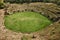 Sutri, Viterbo, Lazio, Italy: the Roman amphitheater, dug in the tufa rock 2000 years ago