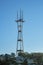Sutro telecommunications tower is the tallest visible landmark in the historic districts of downtown san francisco