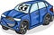 Suv car character cartoon illustration