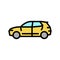 suv car color icon vector illustration