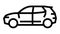 suv car line icon animation