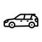 suv car type body line icon vector illustration