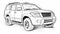 Suv Coloring Page: Dynamic Nissan Armada Illustration For Coloring Fun