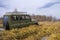 SUV in the marshes. The SUV drives through the swamps or marshes using a winch. Passable transport.